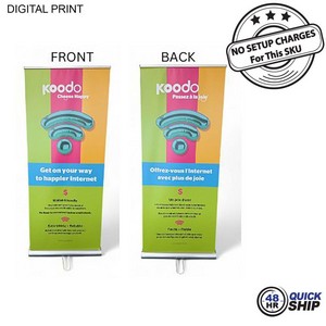 [DP783-3] 48Hr Quick Ship - Premium Retractable Pull Up Banner Double sided Graphics, (33.5"x79")