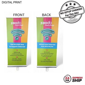 [DP783-4] 24Hr Express Ship- Premium Retractable Pull Up Banner Double sided Graphics (33.5"x79")