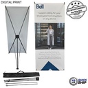 48Hr Quick Ship - Tripod Banner w/Graphics, and Bag. NO SETUP CHARGE (32"x72")