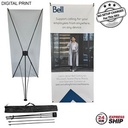 24Hr Express Ship - Tripod Banner w/Graphics, and Bag. NO SETUP CHARGE (32"x72")