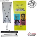 24Hr Express Ship - Tripod Banner with Graphics, and Bag. NO SETUP CHARGE (33.5"x80")