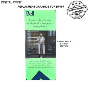 Replacement Graphics Only, for Tripod Banner, Anti-Reflective (32"x72")
