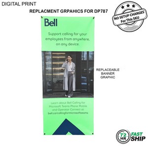 72Hr Fast Ship - Replacement Graphics Only, For Tripod Banner (32"x72")