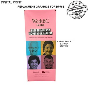 Replacement Graphics Only for Tripod Banner, Anti-Reflective (33.5"x80")