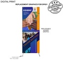 Replacement Graphics, for Economical X-Banner, Anti-Reflective, NO SETUP CHARGE (23"x64")
