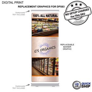 [DP983-3] 48Hr Quick Ship -Replacement Graphics, for Premium Retractable Banner, (33.5"x79")