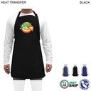 72 Hr Fast Ship - Domestic made Twill Bib Apron, 2 Pockets, Adjust Neck, Heat Transfer Logo (25x28")