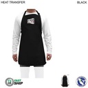 72 Hr Fast Ship - Twill Bib Apron, No Pockets, Adjustable Neck, Heat Transfer Logo (25"x28")