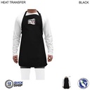 48 Hr Quick Ship - Twill Bib Apron, No Pockets, Adjustable Neck, Heat Transfer logo (25"x28")
