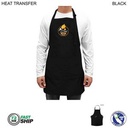 72 Hr Fast Ship - Twill Bib Apron, 2 Pockets, Adjustable Neck, Heat Transfer Logo (25"x28")