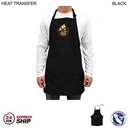 24 Hr Express Ship - Twill Bib Apron, 2 Pockets, Adjustable Neck, Heat Transfer Logo (25"x28")