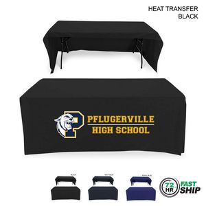 [HT720-2] 72 Hr Fast Ship - Polycotton Twill Table Throw for 6' Table, Drape style, 3 sided, Open Back