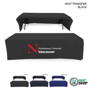 [HT721-2] 72 Hr Fast Ship - Polycotton Twill Table Throw for 8' Table, Drape style, 3 sided, Open Back