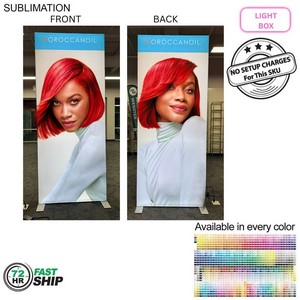 72Hr Fast Ship - Backlit LED Light Box SEG Floor Display Banner Kit, (40"x96")