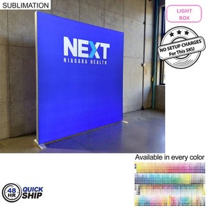 [LT824-3] 48Hr Quick Ship - Backlit LED Light Box SEG Floor Display WALL Kit, (8'x8')