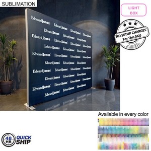 48Hr Quick Ship - Backlit LED Light Box SEG Floor Display WALL Kit, (10'x8')