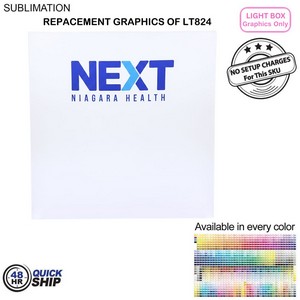 48Hr Quick Ship - Replacement Graphics One Side Only for Backlit LED Light Box SEG Wall, (8'x8')