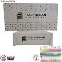 24Hr Express Ship - Tradeshow Booth Package, 15' EuroFit Tension Fabric Wall & PREMIUM 8' Tablecloth