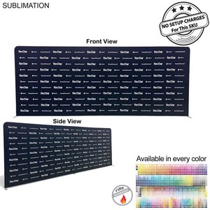 EuroFit Tension Fabric Straight Wall Display Kit, Double Sided Graphics, NO SETUP CHARGE (20'x8')