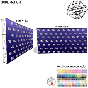 15' Straight Wall Full Height Tension Fabric Pop-up Display Kit, NO SETUP CHARGE