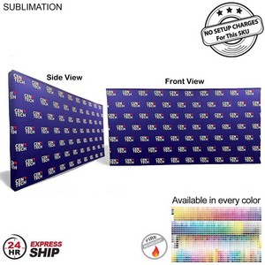 [PM796-13] 24H Express Ship -15' Straight Wall Full Height Tension Fabric Pop-up Display Kit with Wrap End Caps