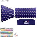 Tradeshow booth package Ultra, 15' Straight Wall Display with Wrap End Caps & Premium 8' tablecloth