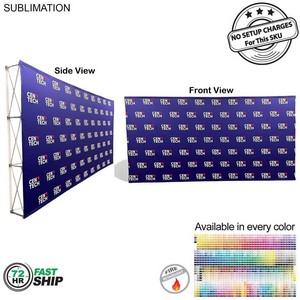 [PM796-2] 72Hr Fast Ship - 15' Straight Wall Full Height Tension Fabric Pop-up Display Kit