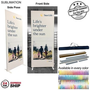 [PM804-4] 24Hr Express Ship - Frontlit SEG Fabric Banner Stand And Bag (40" x 96".)