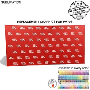 Replacement Graphics for 15'w Straight Wall Tension Fabric w/Velcro® on the back.