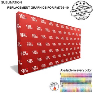 [PM896-10] Replacement Graphics for 15' Straight Wall Tension Fabric w/Wrap End Caps.