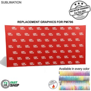 [PM896-2] 72Hr Fast Ship - Replacement Graphics for 15'w Straight Wall Tension Fabric w/Velcro® on the back