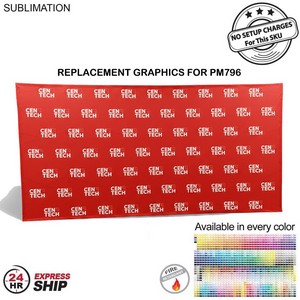 [PM896-4] 24H Express Ship- Replacement Graphics for 15'w Straight Wall Tension Fabric w/Velcro® on the back
