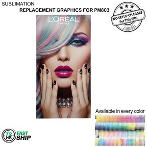 [PM903-2] 72Hr Fast Ship - Replacement Graphics One sided for Frontlit SEG Fabric Banner Stand (40" x 80")