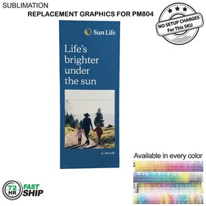 [PM904-2] 72Hr Fast Ship - Replacement Graphics One sided for Frontlit SEG Fabric Banner Stand (40" x 96")