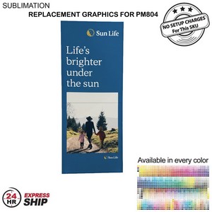 [PM904-4] 24Hr Express Ship - Replacement Graphics One Sided for Frontlit SEG Fabric Banner Stand (40" x 96")