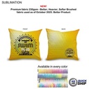 48Hr Quick Ship - Sublimated Throw Cushion, Invisible Zipper Closure, Removable Insert. (12"x12")