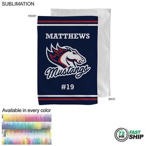 72 Hr Fast Ship - Team Towel in Microfiber Dri-Lite Terry, Sublimated Sports Towel (12"x18")