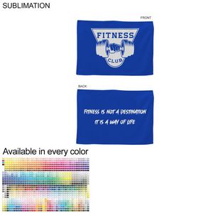 Gym, Workout towel in Microfiber Dri-lite Terry Towel, Sublimated Edge to Edge 2 Sides (12"x18")