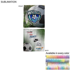 Microfiber Dri-Lite Terry Team and Sponsorship Towel, Sublimated Edge to Edge 2 Sides (12"x12")