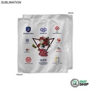 72 Hr Fast Ship - White Microfiber Dri-Lite Terry Sponsorship Rally Towel, Sublimated (12"x12")