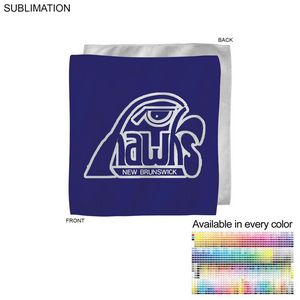 [SU206-17] Colored Microfiber Dri-Lite Terry Fan, Cheering, Skate Towel, Sublimated Edge to Edge 1 Side 12"x12"