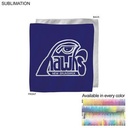 Colored Microfiber Dri-Lite Terry Fan, Cheering, Skate Towel, Sublimated Edge to Edge 1 Side 12"x12"