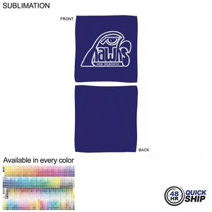 [SU206-23] 48 Hr Quick Ship -Colored Microfiber Dri-Lite Terry Fan, Cheering, Skate Towel, Sublimated (12"x12")