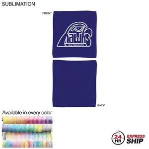 [SU206-24] 24 Hr Express Ship-Colored Microfiber Dri-Lite Terry Fan, Cheering, Skate Towel, Sublimated 12"x12"