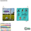 72Hr Fast Ship - Colored Microfiber Dri-Lite Terry Golf Towel, Nofold, Sublimated 2 Sides (12"x12")