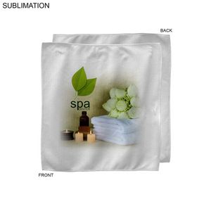 [SU206-5] White Microfiber Dri-Lite Terry Spa Face Cloth, Sublimated Full Color Logos (12"x12")