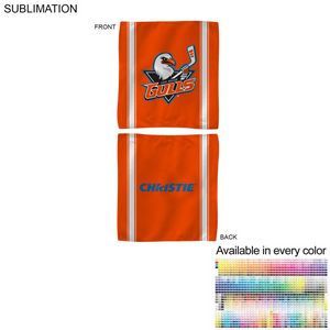Colored Sublimated Rally, Skate Towels w/Jersey Stripes, Sublimated Edge to Edge 2 Sides (10"x10")