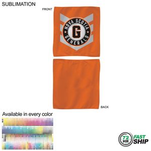[SU208-21] 72 Hr Fast Ship -Colored Microfiber Dri-Lite Terry Skate, Cooling, Rally Towel, Sublimated (10"x10")