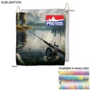 Colored Microfiber Dri-Lite Terry Fishing Towel, Nofold Grommet & Hook, Sublimated (10"x10")