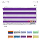 Cabana Stripe Sublimated, Absorbent Microfiber Dri-Lite Terry Beach, Shower Towel, (30"x60")